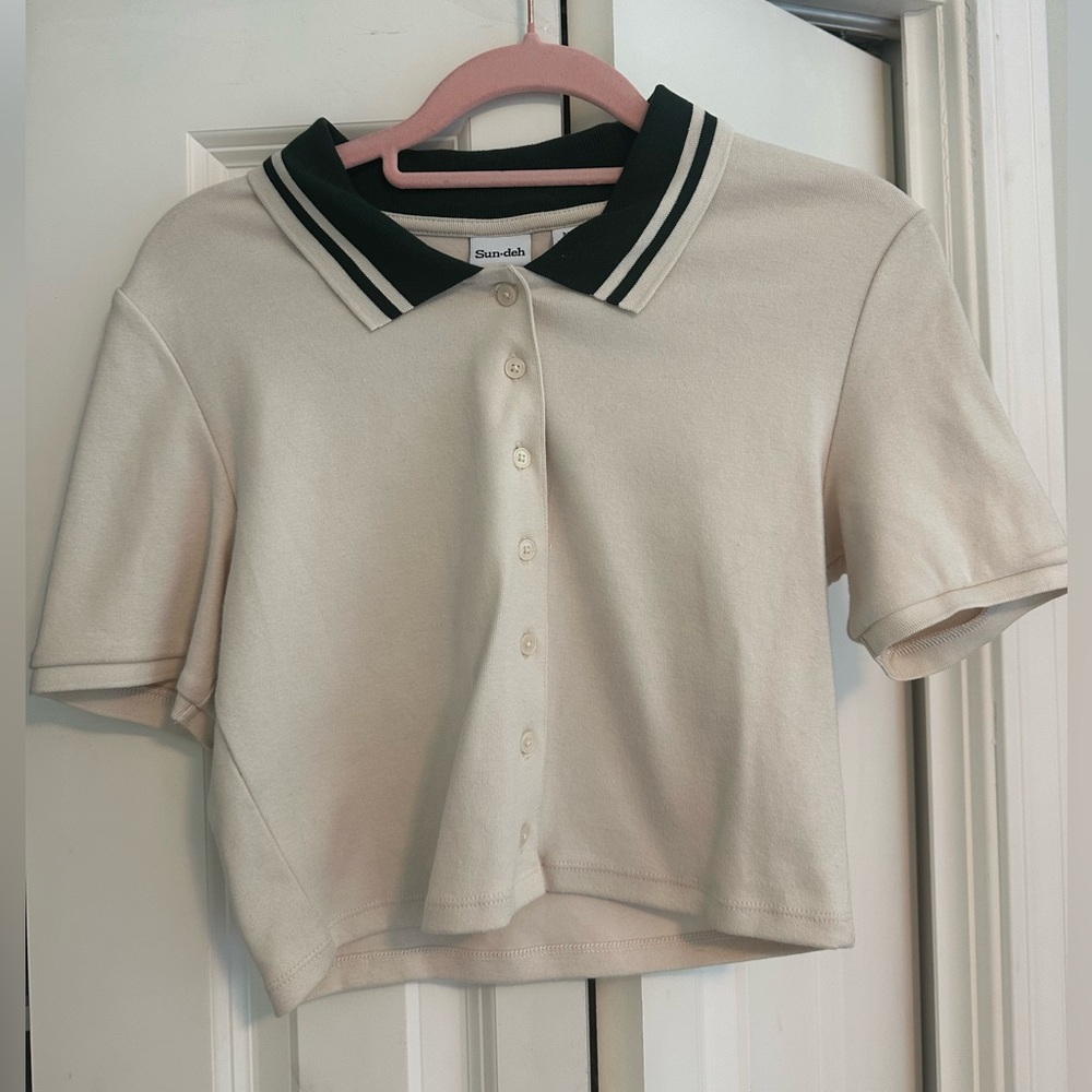 Aritzia Cropped Collared Shirt